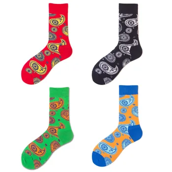 

Socks Men funny cotton happy socks spring new men's cotton sock European American jacquard totem national wind
