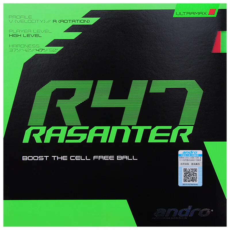 Andro RASANTER R47 (Non tacky Rubber, Tensor Sponge) Table Tennis