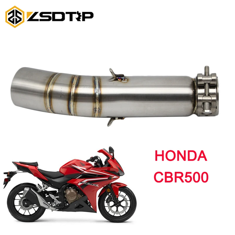 Zsdtrp 50.8 мм мотоциклетные выхлопных среднего трубы ссылку трубы для honda CBR500 2012- без выхлопных