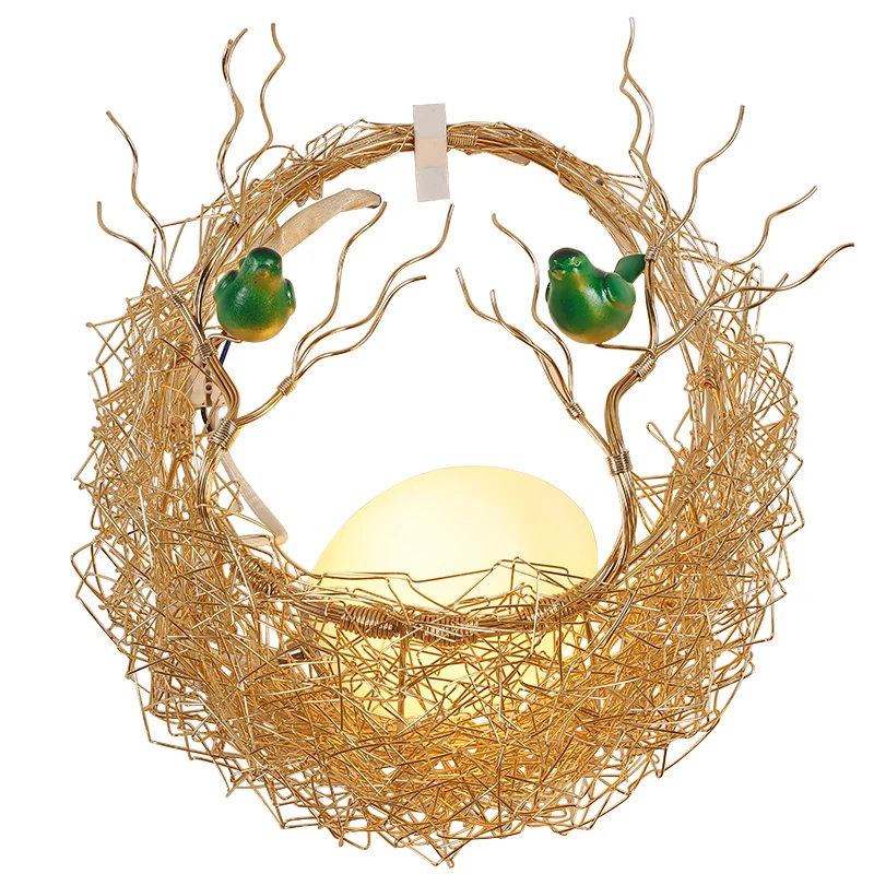 

Modern LED Wall Light Fixtures Dining Stair Wall Lamps Bedroom Wandlamp Aluminum Sconce Lamp Creative Bird's Nest Lampara Pared
