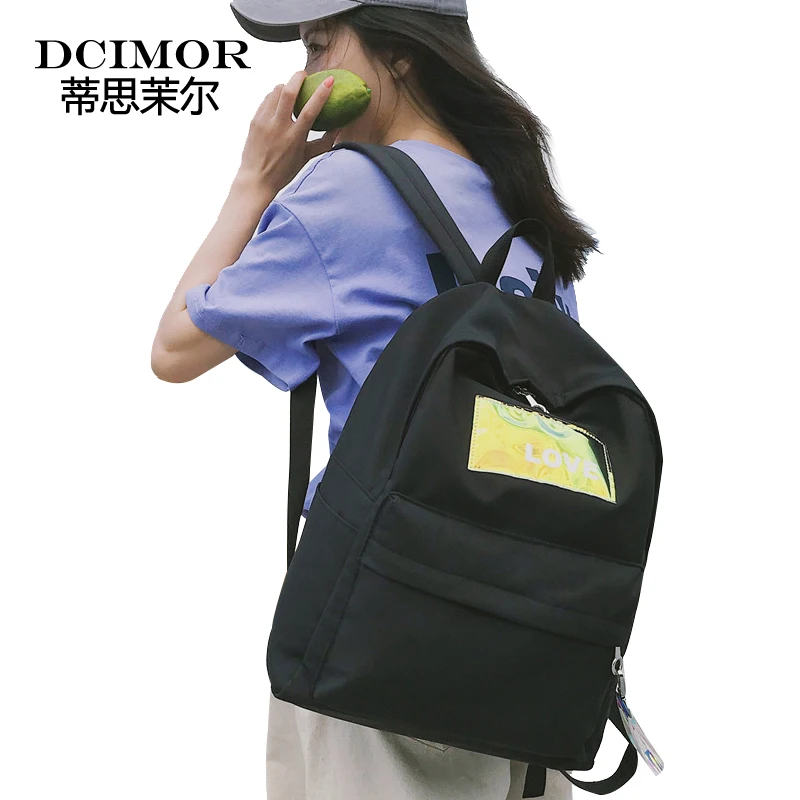 

DCIMOR Laser Label Women Backpack Korean Style Students Travel Bag Girls School Bag Laptop Backpacks Feminina bagpack Mochilas