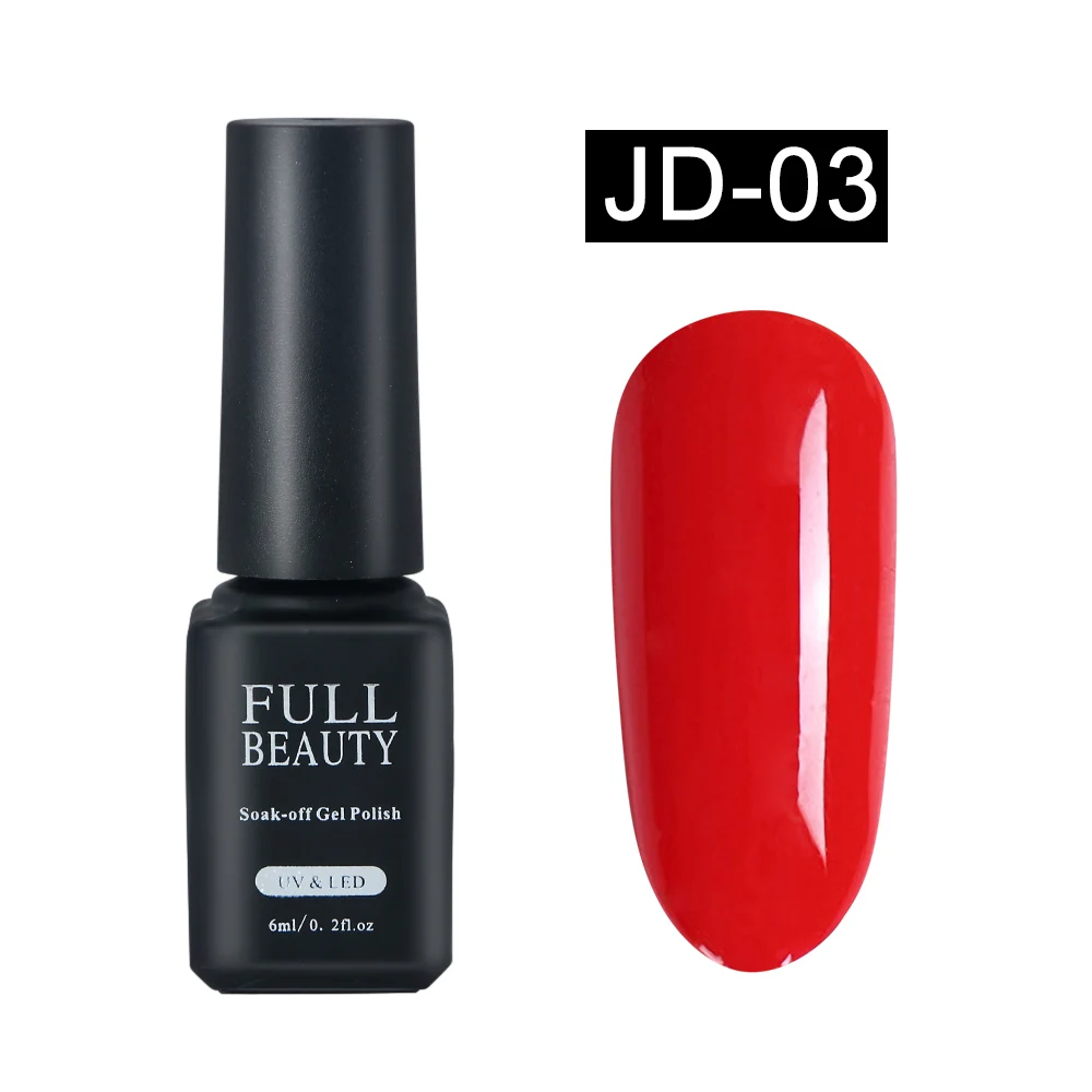 Nail Gel Polish Gel White Black Red Candy Color UV Varnish 6ML Primer Nail Art Manicure Acrylic Nail paint Nail Lacquer JD01-06 - Цвет: JD-03