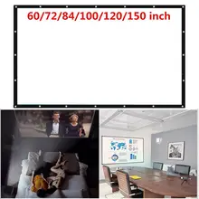 Projector Screen Projection Curtain Foldable 150 inch 170 Degrees View Angle Polyester 16:10 Conferences Wedding Home Cinema
