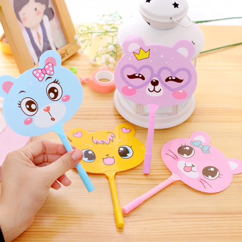 

1PC Korea Stationery Creative Multicolor Lovely Cartoon Animal Fan Ballpoint Pens Kids Gift Peculiar Shape School Supplies Pens