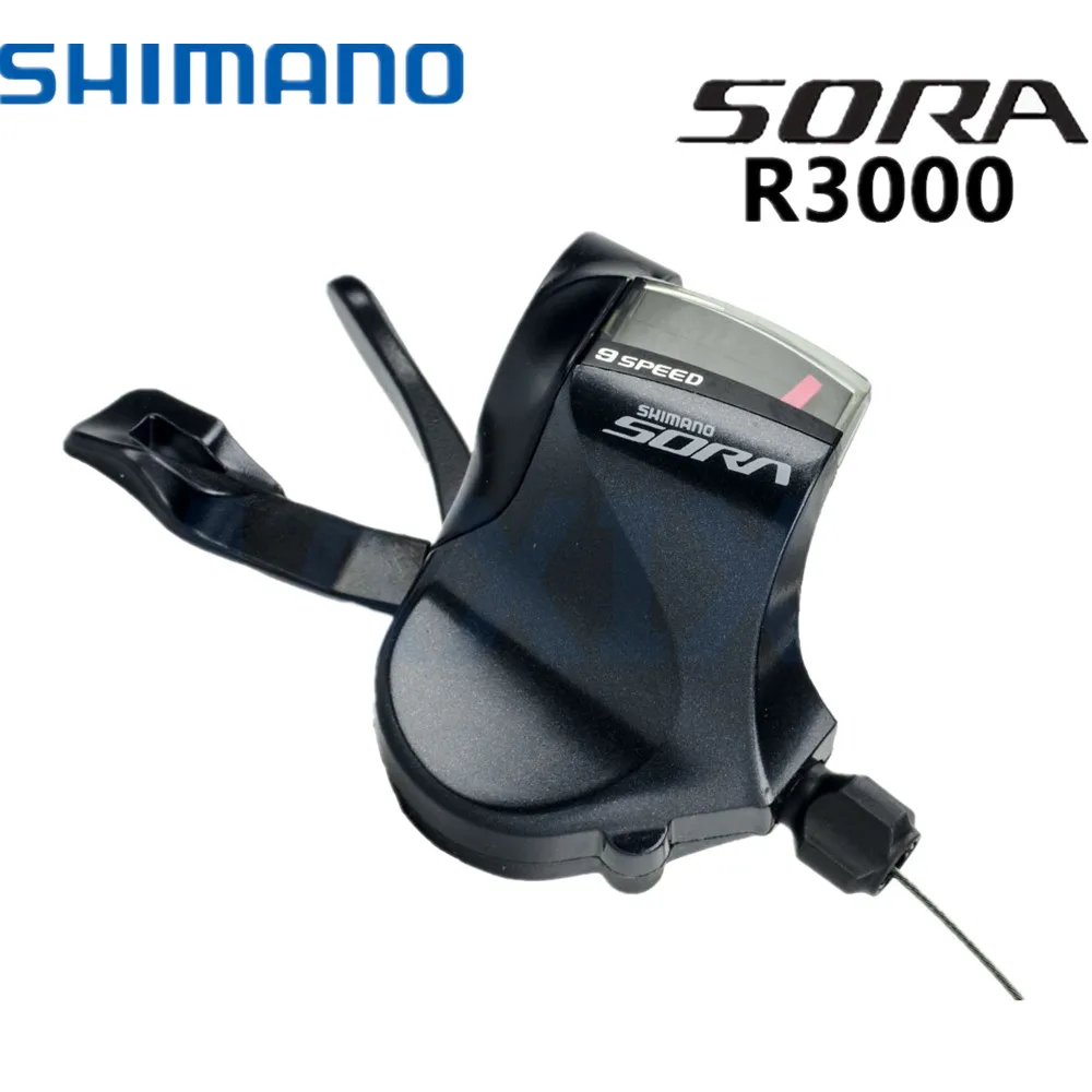 Shimano SORA SL-R3000 рычаг переключения скоростей 2x9 2-Way Release R3000 Shifter Triggle влево/вправо/пара черный с кабелем - Цвет: Right 9 Speed