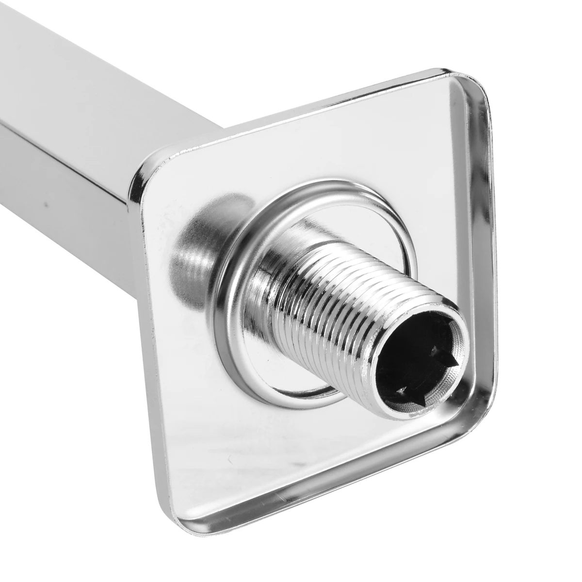Mayitr 16 Inch Square Chrome Wall Mounted Shower Extension Arm Home Bathroom Fixtures Shower Arms