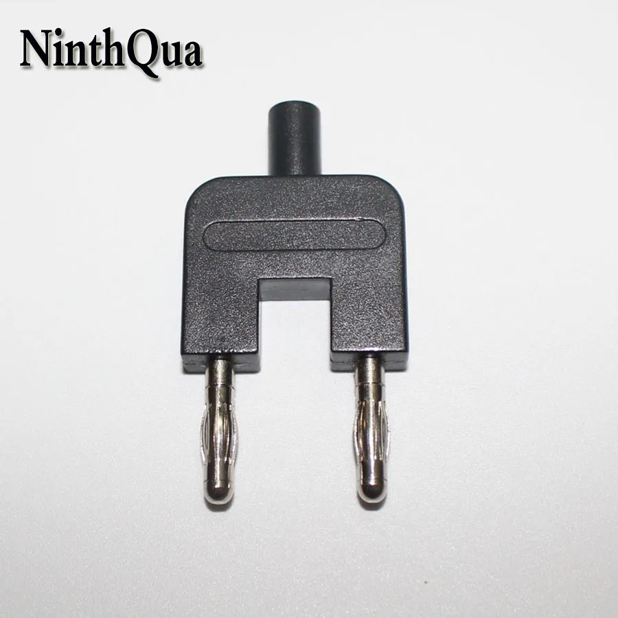 

1pcs High Quality Short-circuit Connector Plug,2*4mm Male Turn Female Banana Plug,32A max Black