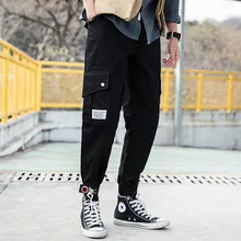 Мужская весенняя и осенняя двухцветная трендовая удобная сумка для отдыха, хлопковые брюки