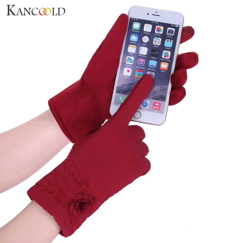 

KANCOOLD Gloves Womens Windproof Gloves Winter Outdoor Sport Ski floral fashion high quality new gloves women 2018NOV29