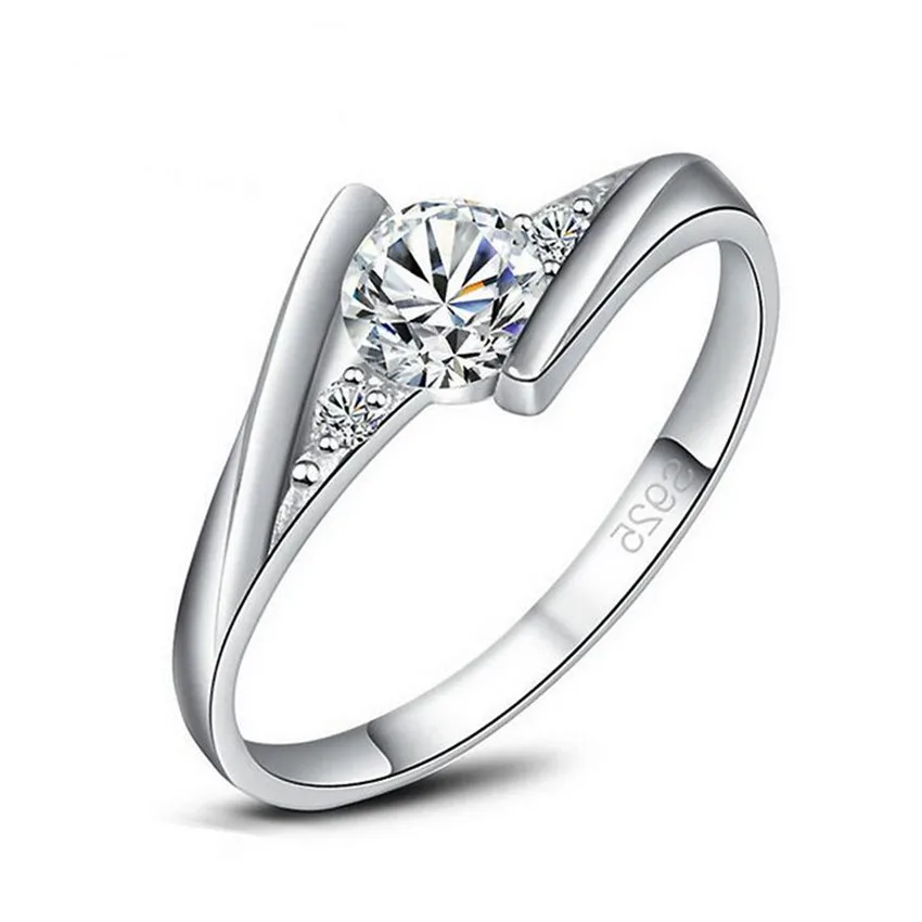 send box fashion 925 silver edge set three health wedding ring female korean jewelry country fashion - Country Wedding Rings send box fashion 925 silver edge set three health wedding ring female korean jewelry country fashion - Country Wedding Rings