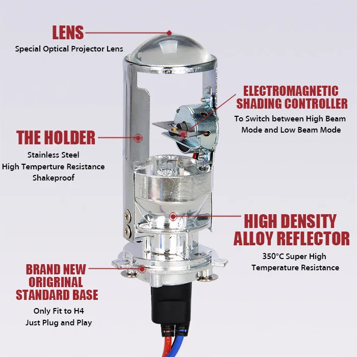 Пара 55 Вт HID Len H4 LHD RHD HID лампы Hi/Lo луч светильник автомобильный головной светильник 1,5 ''Мини проектор Лен 4300 К 6000 К Стайлинг автомобиля