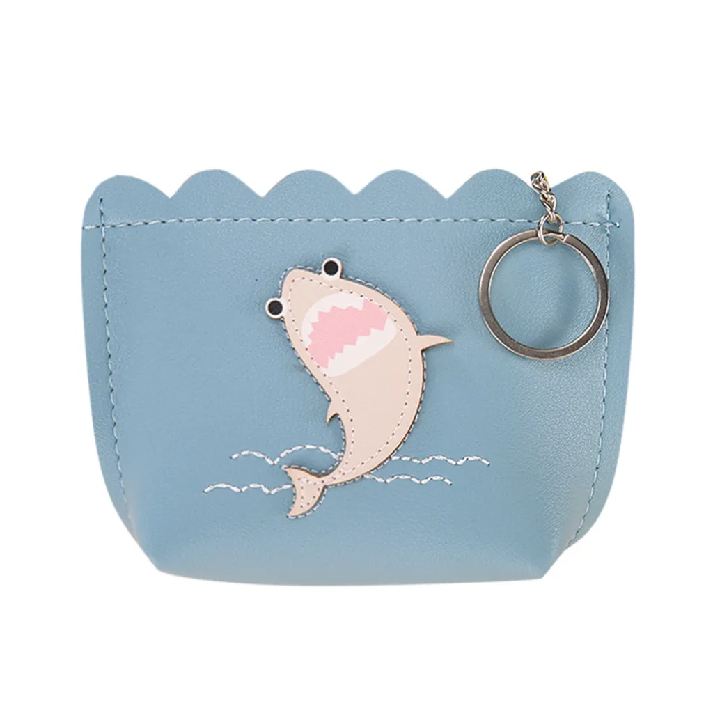 Модные женские сумки Клатчи на молнии с рыбкой, кошелек для монет, маленький кошелек, сумка-держатель, милый кошелек с рисунком - Цвет: BU