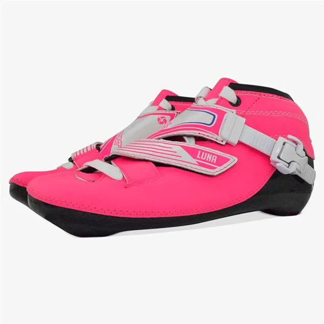 BONT LUNA 2PT встроенное Катание на коньках ботинки s скоростное Катание на коньках ботинки - Цвет: Pink White