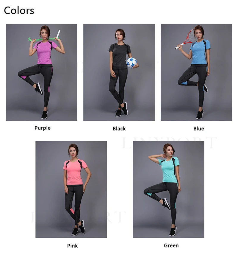 Сексуальный комплект для йоги, Компрессионные Леггинсы, одежда для спортзала, фитнеса, теннисная рубашка или брюки на выбор, спортивный костюм, светоотражающий Женский комплект капри для йоги