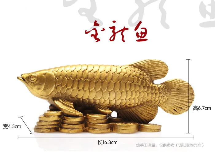 

A copper ornaments, money goldfish carproomcraft Art Statue Home decoration
