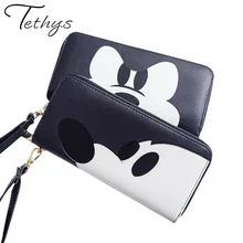 Tethys Brand Designer Women Wallet PU Leather Fashion Female Mickey Purse For Geenage Girls Printing Purse Portefeuille Femme