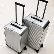 Последние 2" 24" дюймов Алюминий Сумки на колёсиках Женская дорожная сумка Mala de viagem TSA замок тележка для каюты чемодан