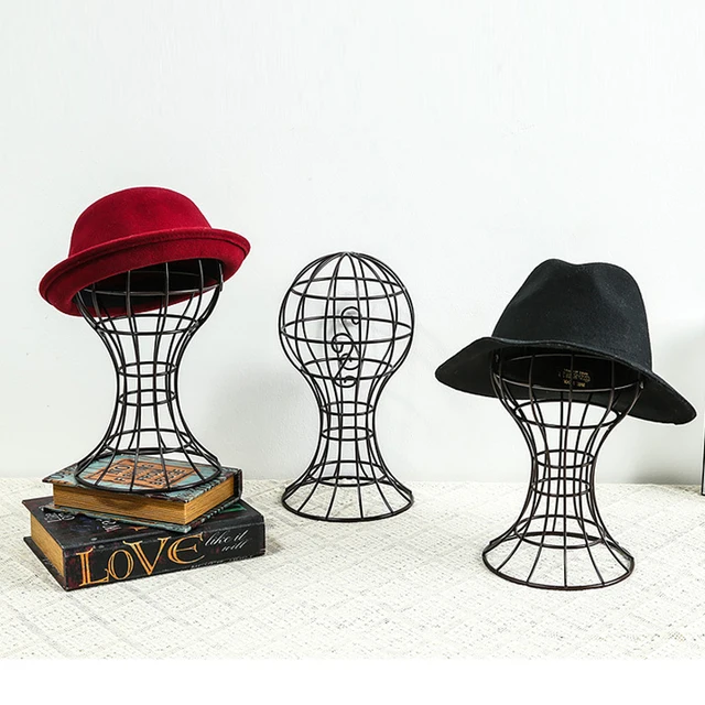 Metal Iron Mannequin Head For Hat Display Hats Display Head Mannequin