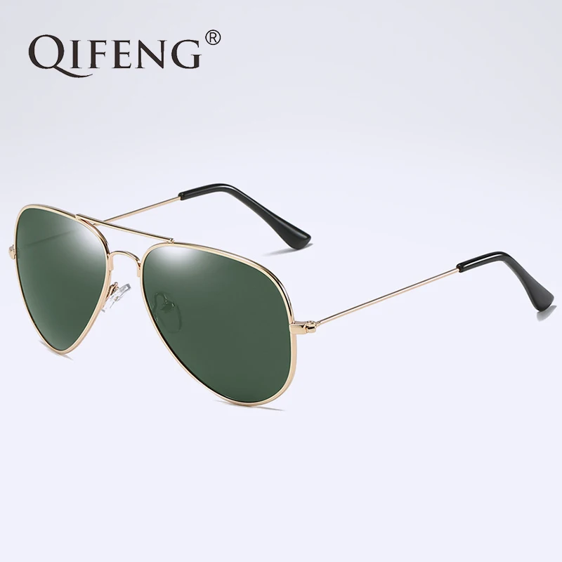 

QIFENG Pilot Polarized Sunglasses Men Women Driver Aviation Sun Glasses For UV400 Male Female Driving Fishing Oculos de QF019