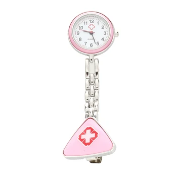 

Practical New Pink Nurse Fob Tunic Pocket Watch With Brooch
