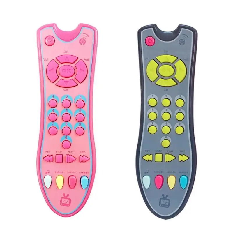 Музыкальная имитация мобильного телефона детский ТВ пульт дистанционного управления Ранние развивающие игрушки электрические номера