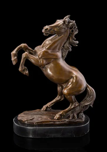 

2019 home LIVING ROOM TOP Decor ART-Moral success-37 CM RUNNING HORSE ART bronze statue sculpture Decoration brass decorative