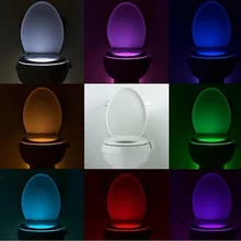 Washingroom Bathroom Motion Bowl Toilet Light Activated On/Off Lights Seat Sensor Lamp Nightlight Seat Light