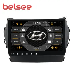 Belsee 10,1 дюймов Автомобильный радиоприемник Android 9,0 для hyundai Santa Fe IX45 2013-2017 gps Навигация стерео головное устройство Авторадио плеер