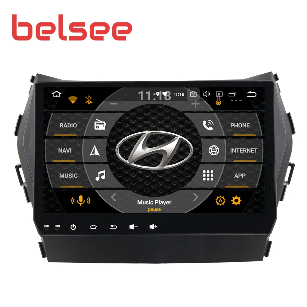 

Belsee 10.1 inch Car Radio Android 9.0 for Hyundai Santa Fe IX45 2013-2017 GPS Navigation Stereo Head Unit Autoradio Player