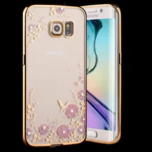 300 шт. Цветок Покрытие Мягкие TPU чехол силиконовый чехол для iPhone 6 6 плюс 7 7 Plus резиновые телефон дело Bling Diamond