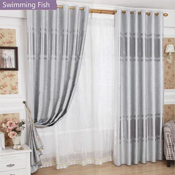 

Modern Bronzing Blackout Curtain For Living Room Finished Window Treatment Curtain Drapes Bedroom Blinds Tulle Custom Curtain