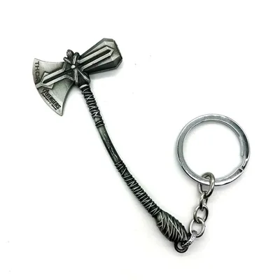 Marvel Super Hero Avengers Infinity War Thor Stormbreaker Keychain Cosplay Toy Axe Hammer Keyring Toys For Children DBP522