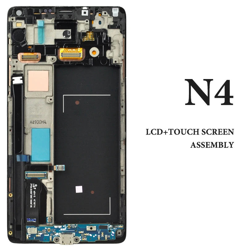 

For Samsung Note 4 LCD Display Phone Screen Digitizer with frame Assembly Replacement For Samsung Note 4 LCD Screen N9100 N910V