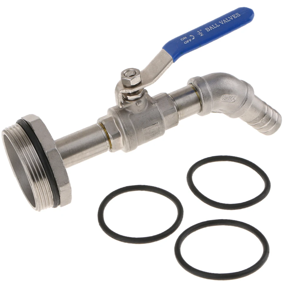 20mm Caliber~ Heavy Duty 45 Degree Tilt Nozzl Full Port Ball Valve Oil Drum Adapter Barrel Valves Faucet for 200 Litre