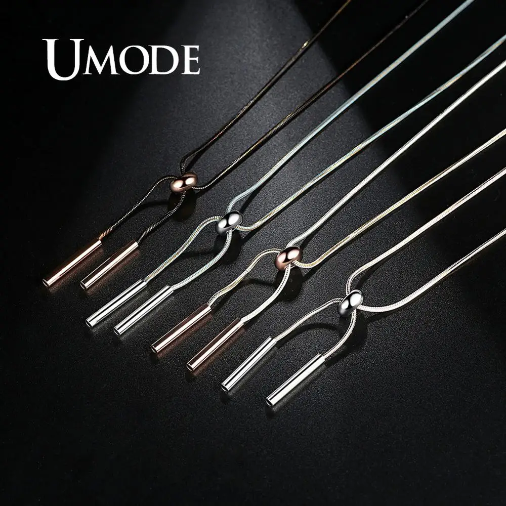 

UMODE New 4 Colors Simple Snake Chain Chokers Necklaces for Women Men Adjustable Fashion Jewelry Party Femme Gifts 2019 UN0270