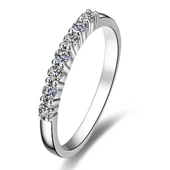 

Real 14karat Moissanite Ring 0.21CT Diamond Carbon Band Ring Moissanite Women White Gold Ring Wedding Brand Ring Jewelry