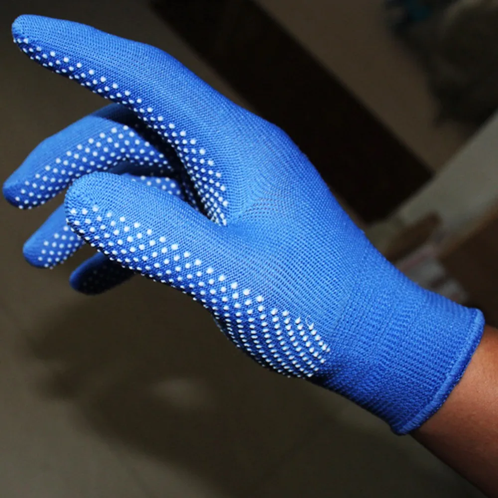 Защитные противоскользящие перчатки с латексным покрытием ладони в горошек вязанные самостоятельно защитные рабочие перчатки износостойкие подходят для скалолазания Hammal