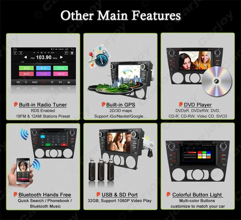 Top LEEWA 7" Android 6.0 (64bit) 2G/32G/4G Octa Core Car DVD GPS Radio Head Unit For BMW E92 3 Series Coupe/E93 3 Series Cabriol 14