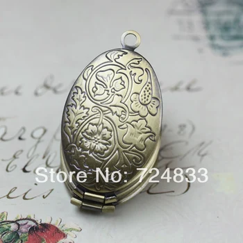 

Vintage Antique Bronze Brushed Flower Marked 4-Layer Wish Box Prayer Photo Locket Frame Pendant European Charms Wholesale