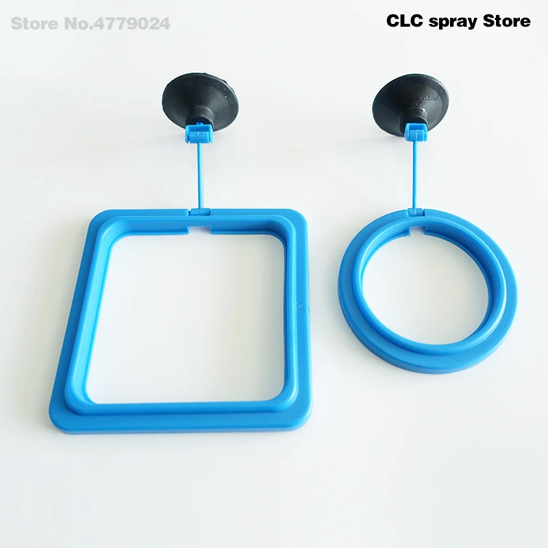 

Fish Feeding Square ROUND Aquarium Fish Tank Ring Feeder Station Floating Food Water Plant Buoyancy Circle Accessory Sucker Cup