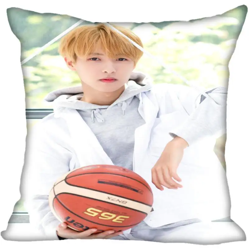 Корея Pop NCT RENJUN квадратные шелковые атласные наволочки с принтом 35x35 см 40x40 одной