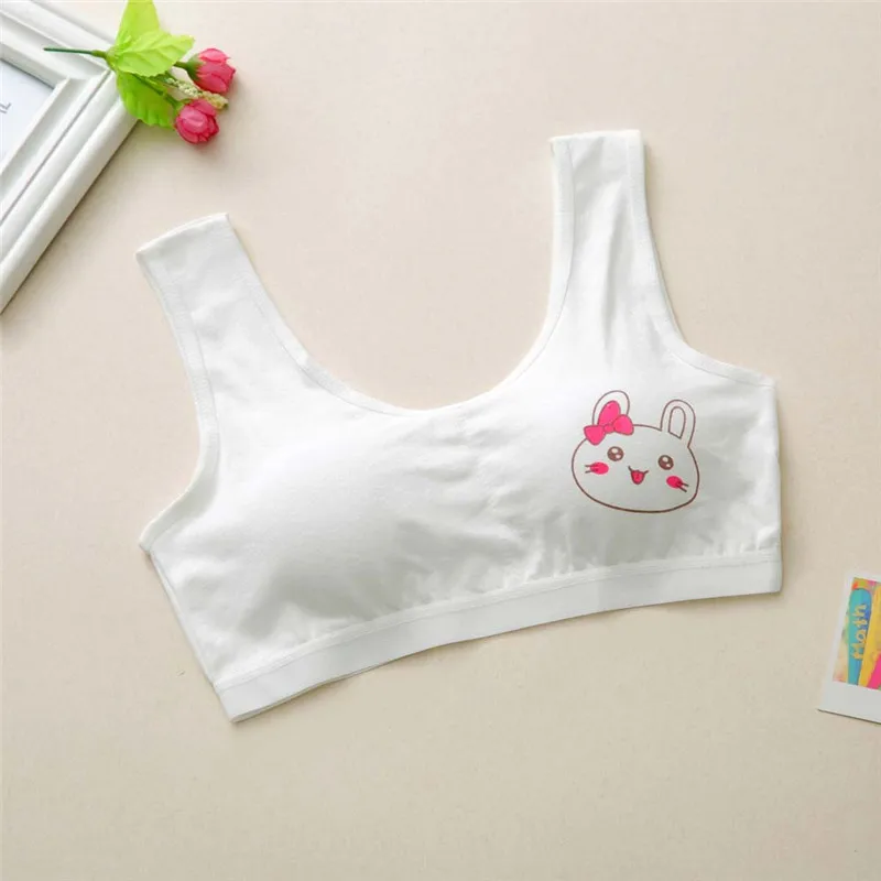 Underwear girl cotton clothes new Lovely Girls Printing Underwear Bra Vest Children Underclothes Sport Undies (16)