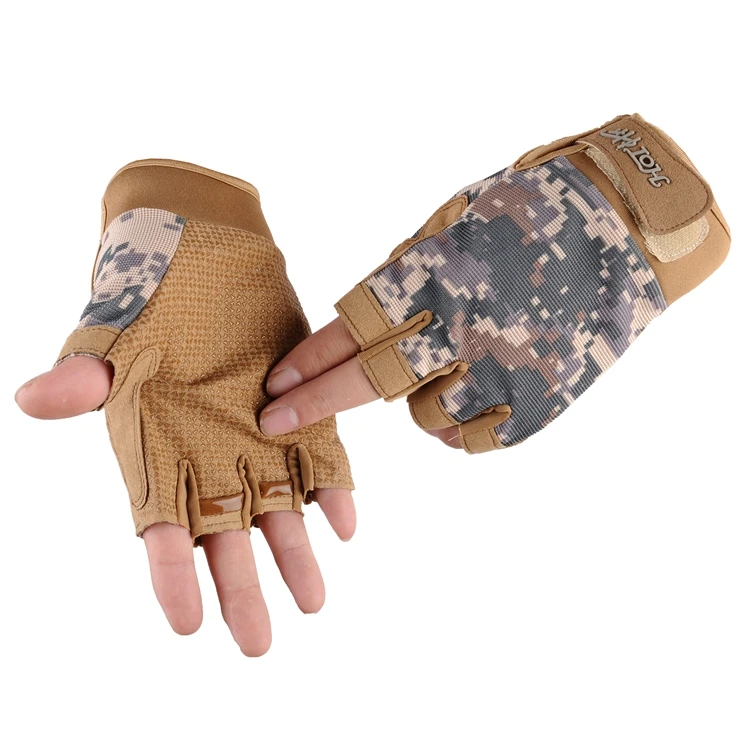 Фирменная Новинка перчатки без пальцев Для мужчин Спорт на открытом воздухе половина пальцев Военный Тактические Перчатки тренировочные