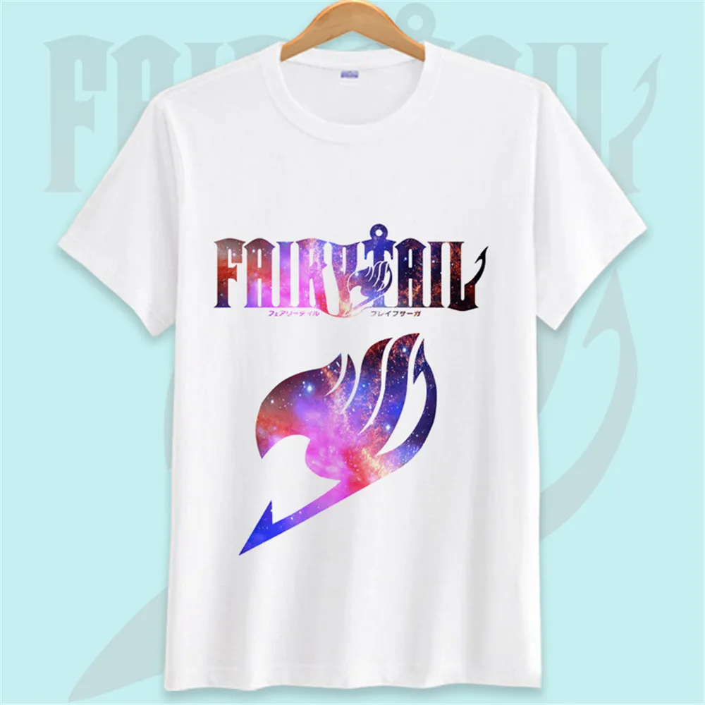 Cosplay&Ware [0]T-shirts Fairy Tail Cosplay T Shirt Black O-neck Short Sleeve Costumes Magical Tops Tees Adult Kid -Cosplay&Ware anime Shop