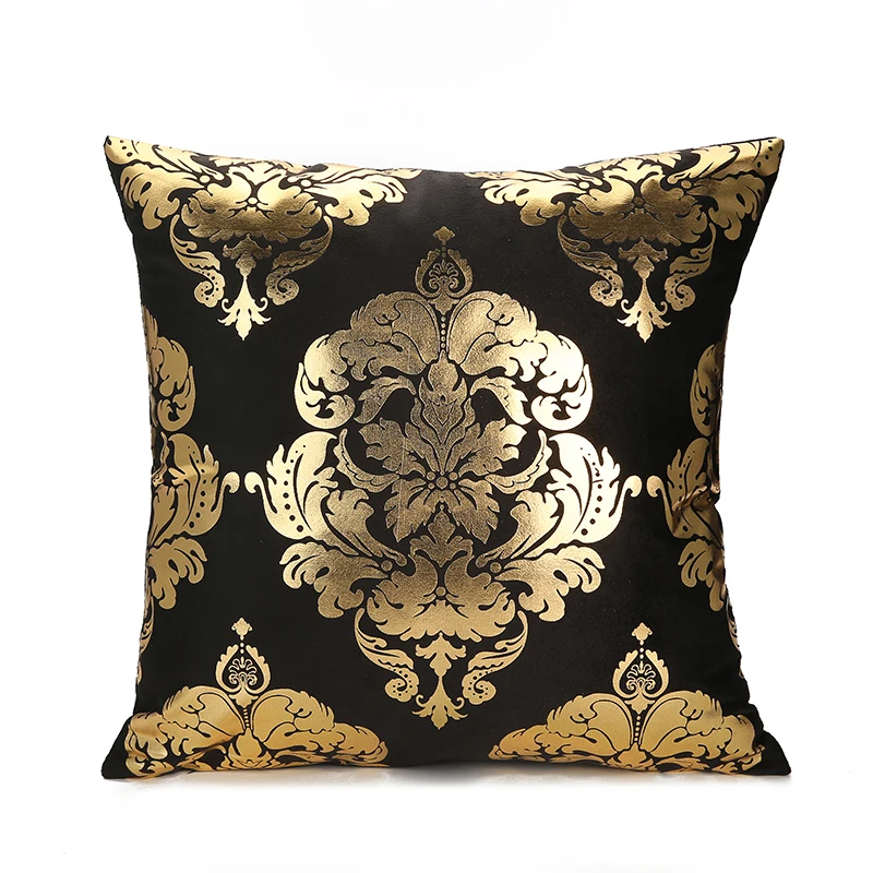 RULDGEE Gold Pillow Case Black And White Golden Painted Pillowcase Decorative Christmas Cushion Cover For Sofa Case Pillows - Цвет: gold-black7