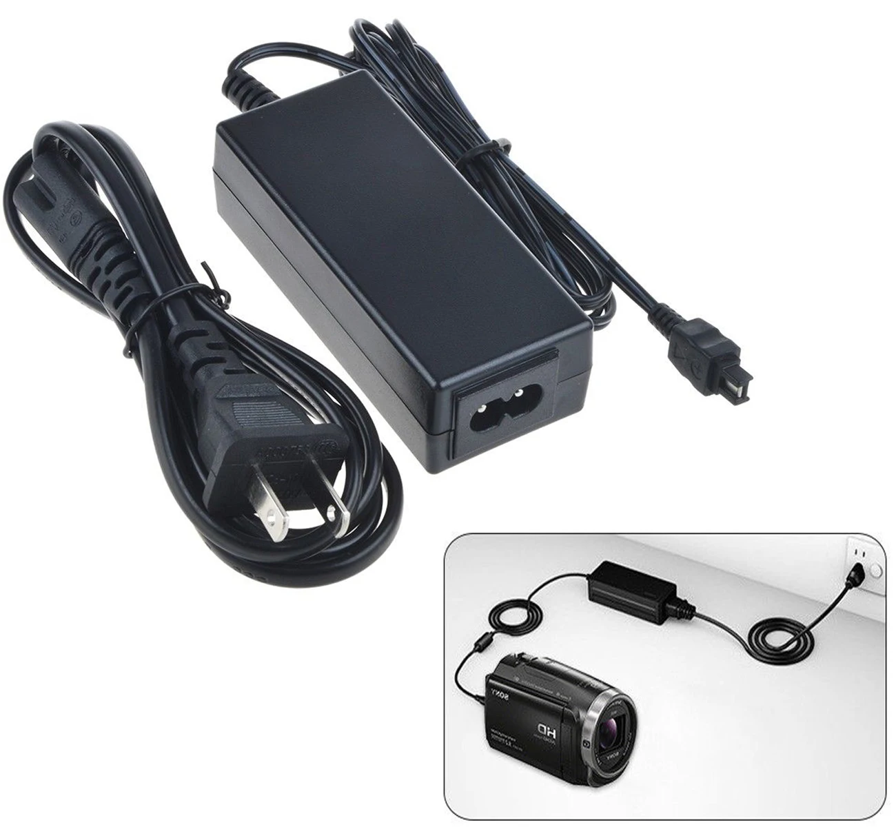AC Power Adapter Charger for Sony DCR-SX15, DCR-SX20, DCR-SX21