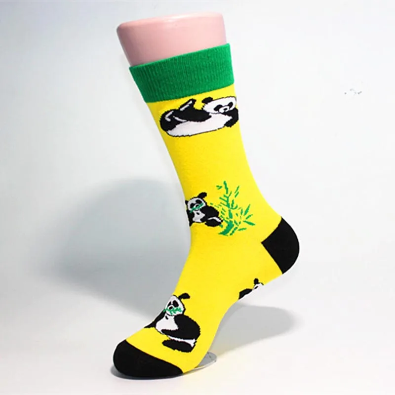 [COSPLACOOL] Мужские красивые носки в стиле Харадзюку Новинка для свадьбы, креативные носки с пандой, мужские цветные забавные носки унисекс, подарки - Цвет: 14