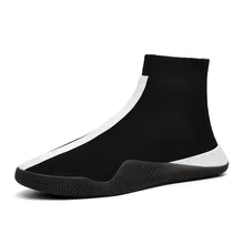 Marca quente Sapatos Casuais Para Homens Novo Masculinos Outono Sapatos Da Moda Preto Branco Vermelho dos homens de Pé Sapatos Tendência Dos Homens sapato meia Botas Masculinas Novo