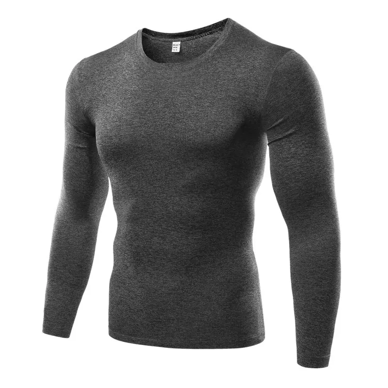 Men Boys Fitness Compression Shirt Sport Bodybuilding Long Sleeve Quick ...