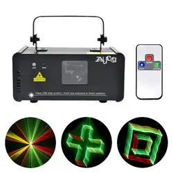 AUCD 3D эффект 8 CH DMX 512 Мини ИК пульт дистанционного 250 мВт RGY лазерный DPSS сканер огни DJ Показать светодио дный светодиодный проектор этап